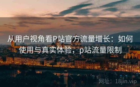 从用户视角看P站官方流量增长：如何使用与真实体验，p站流量限制