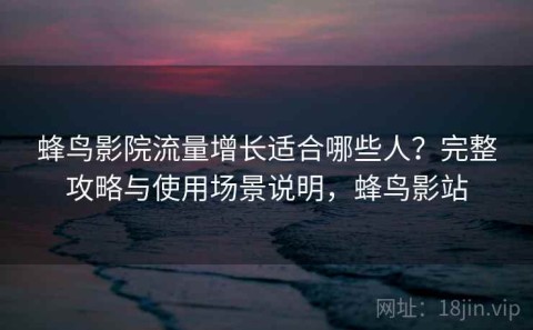 蜂鸟影院流量增长适合哪些人？完整攻略与使用场景说明，蜂鸟影站