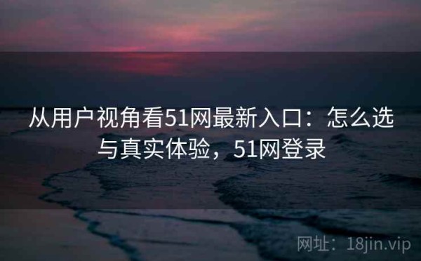 从用户视角看51网最新入口：怎么选与真实体验，51网登录