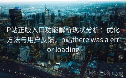 P站正版入口功能解析现状分析：优化方法与用户反馈，p站there was a error loading