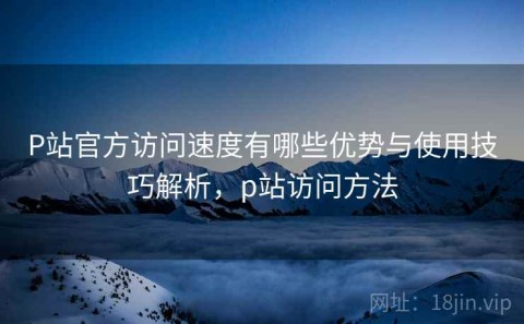 P站官方访问速度有哪些优势与使用技巧解析，p站访问方法