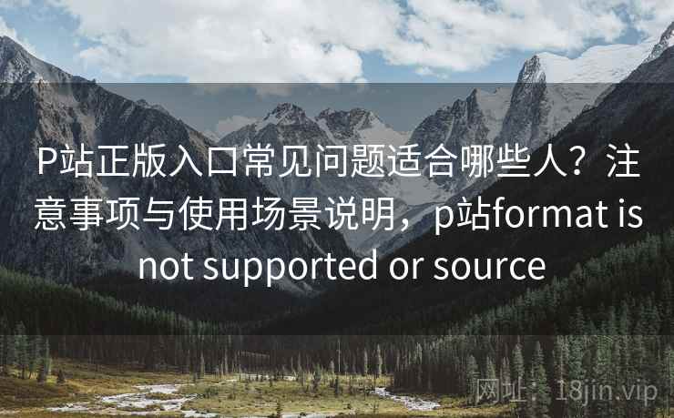 P站正版入口常见问题适合哪些人？注意事项与使用场景说明，p站format is not supported or source