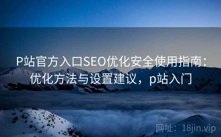 P站官方入口SEO优化安全使用指南：优化方法与设置建议，p站入门