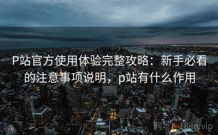 P站官方使用体验完整攻略：新手必看的注意事项说明，p站有什么作用