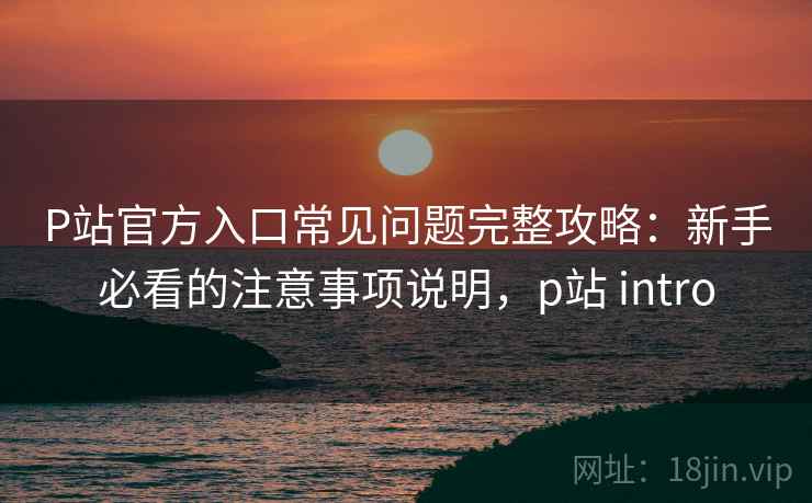 P站官方入口常见问题完整攻略：新手必看的注意事项说明，p站 intro