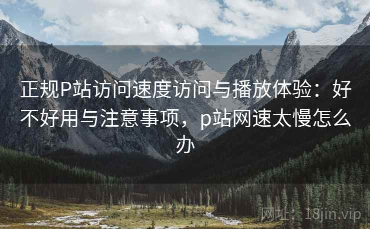 正规P站访问速度访问与播放体验：好不好用与注意事项，p站网速太慢怎么办
