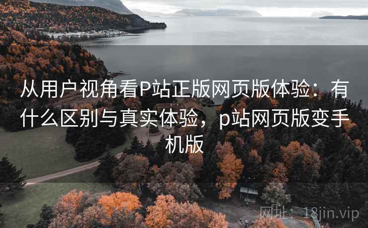 从用户视角看P站正版网页版体验：有什么区别与真实体验，p站网页版变手机版