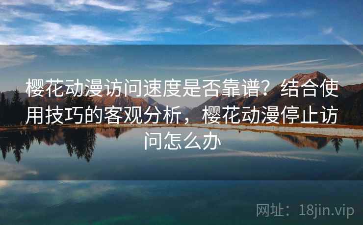樱花动漫访问速度是否靠谱？结合使用技巧的客观分析，樱花动漫停止访问怎么办