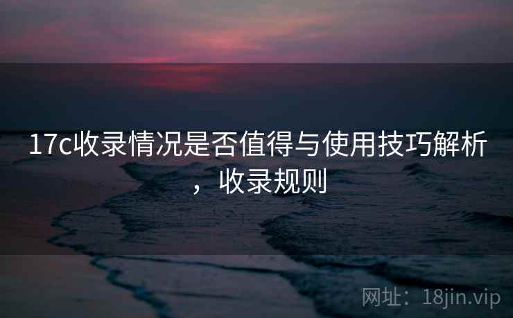 17c收录情况是否值得与使用技巧解析，收录规则