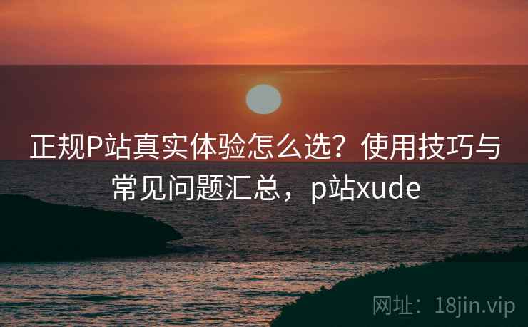 正规P站真实体验怎么选？使用技巧与常见问题汇总，p站xude