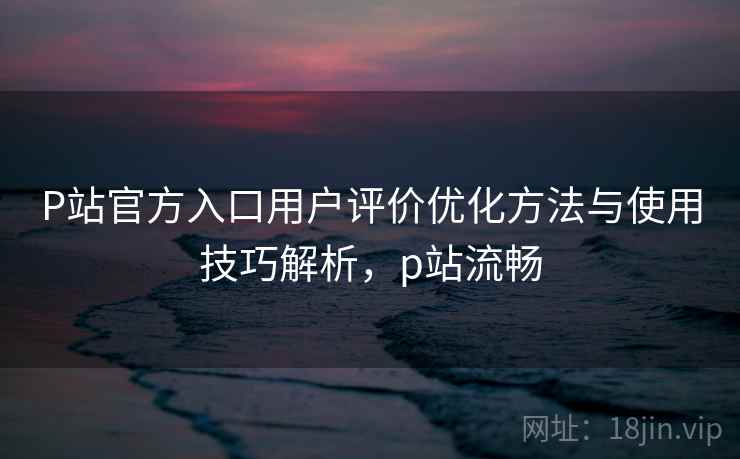 P站官方入口用户评价优化方法与使用技巧解析，p站流畅