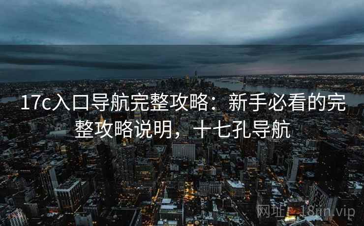 17c入口导航完整攻略：新手必看的完整攻略说明，十七孔导航