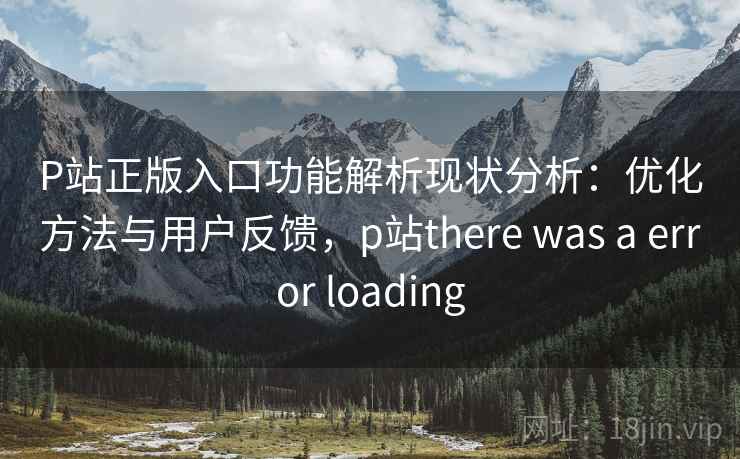 P站正版入口功能解析现状分析：优化方法与用户反馈，p站there was a error loading
