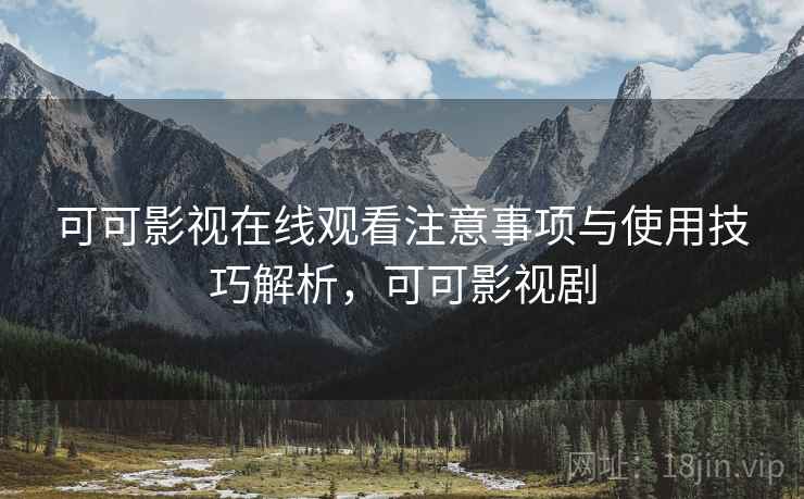 可可影视在线观看注意事项与使用技巧解析，可可影视剧