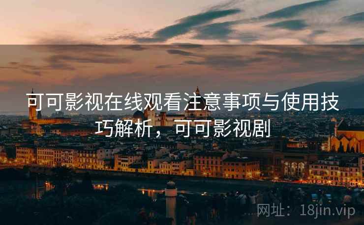 可可影视在线观看注意事项与使用技巧解析，可可影视剧