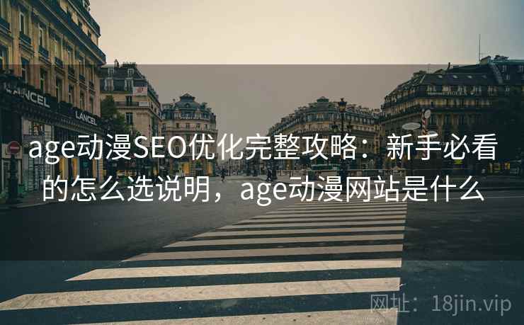 age动漫SEO优化完整攻略：新手必看的怎么选说明，age动漫网站是什么