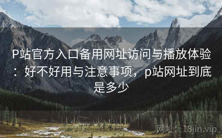 P站官方入口备用网址访问与播放体验：好不好用与注意事项，p站网址到底是多少