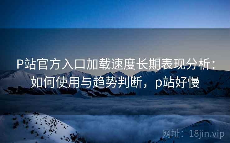 P站官方入口加载速度长期表现分析：如何使用与趋势判断，p站好慢